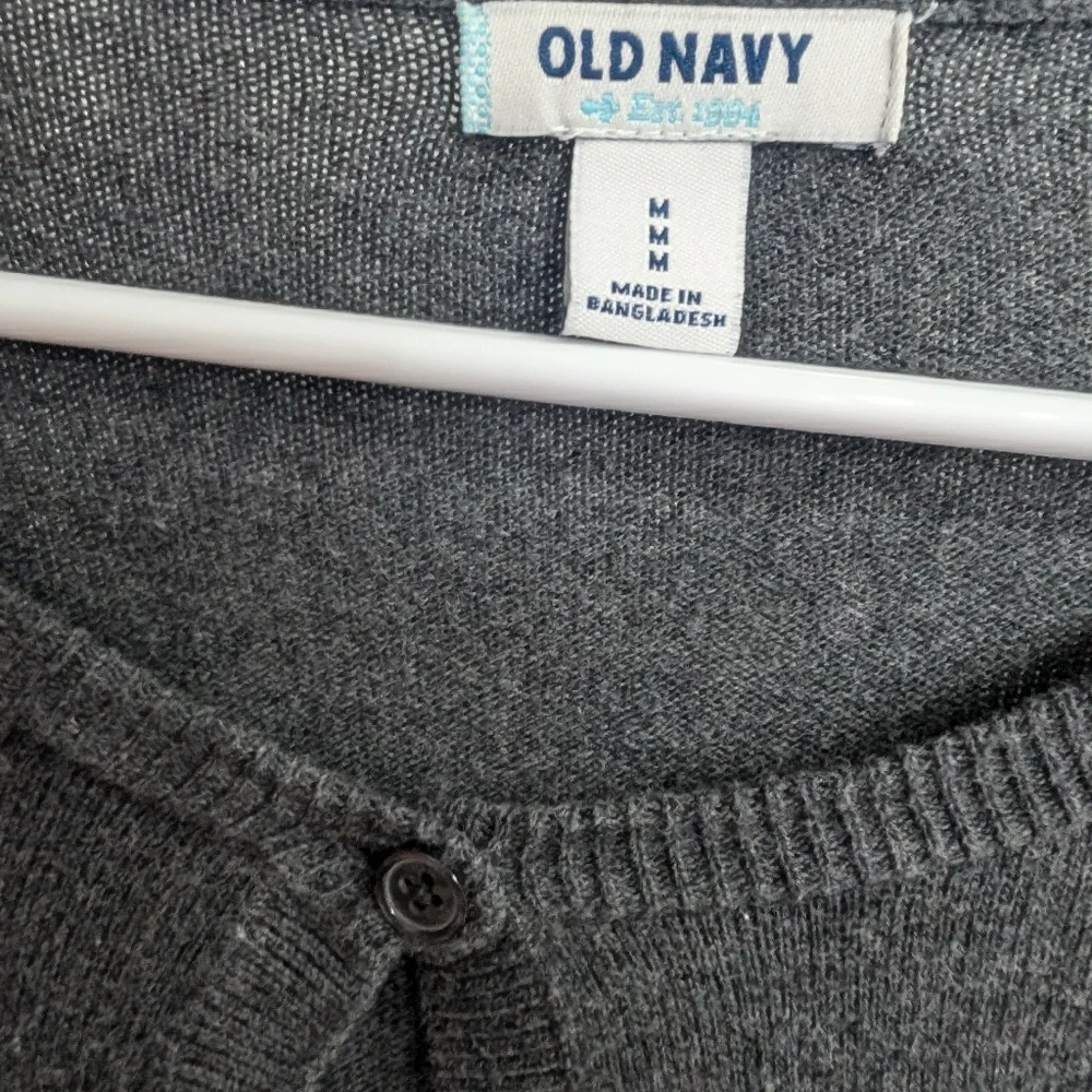 Old Navy Classic Gray Button Cardigan - Picture 3 of 4